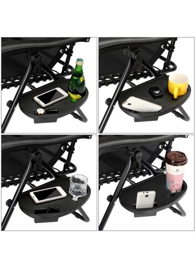 HUMJO Foldable Recline Chair Patio Folding Lounge Chair Zero Gravity Chair with Headrest, Dual Use Folding Bed Chair,Outdoor Garden Chair for Office Lunch Break Nap/Sunbathing/Beach/Terrace/Pool - Image 4